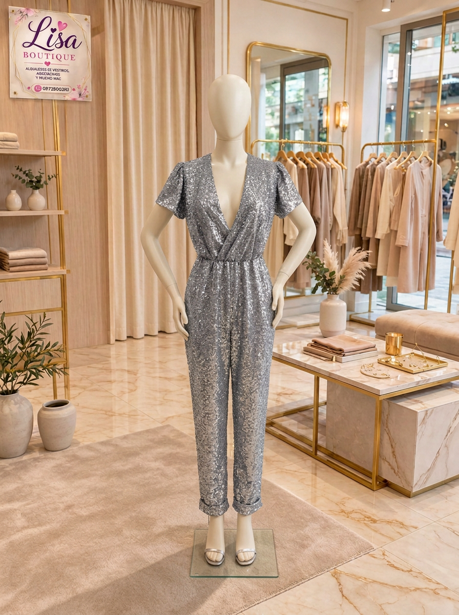 Vestido Vestido plateado,