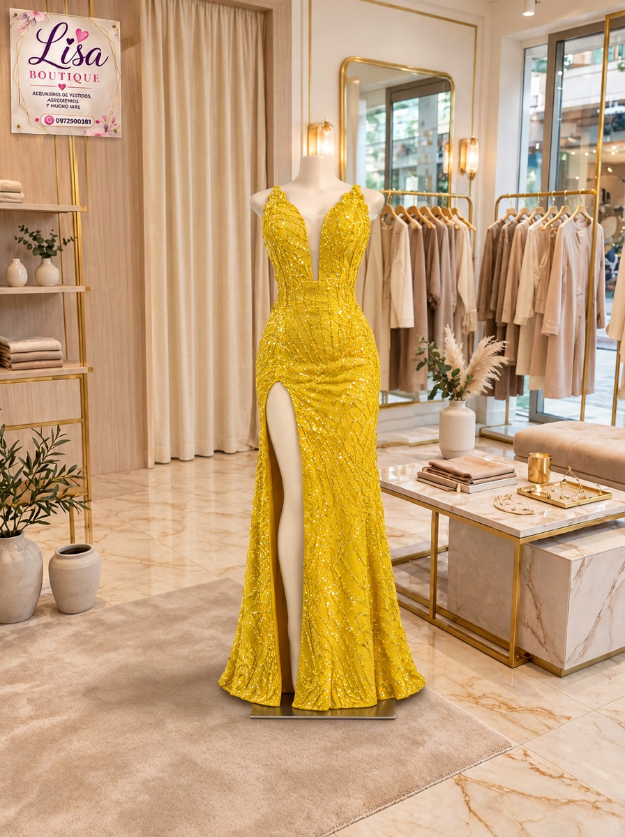 Vestido Vestido amarillo, Amarillo