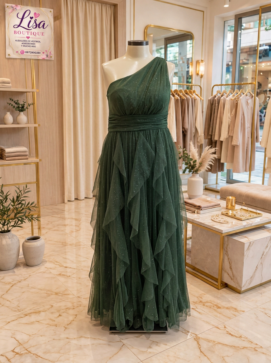 Vestido Vestido verde esmeralda, Verde esmeralda