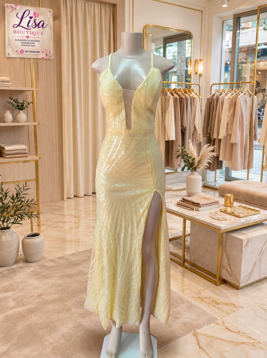 Vestido Vestido amarillo, Amarillo
