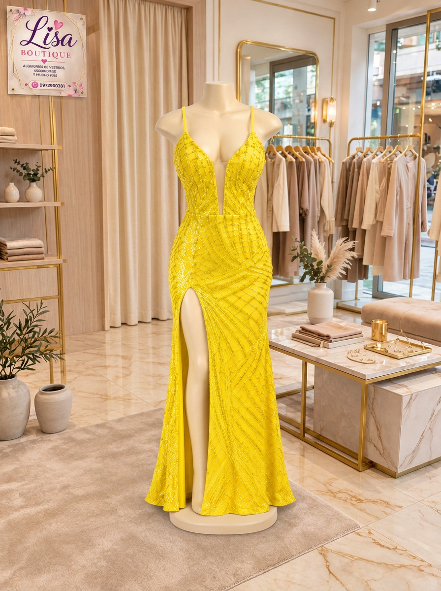 Vestido Vestido amarillo, Amarillo