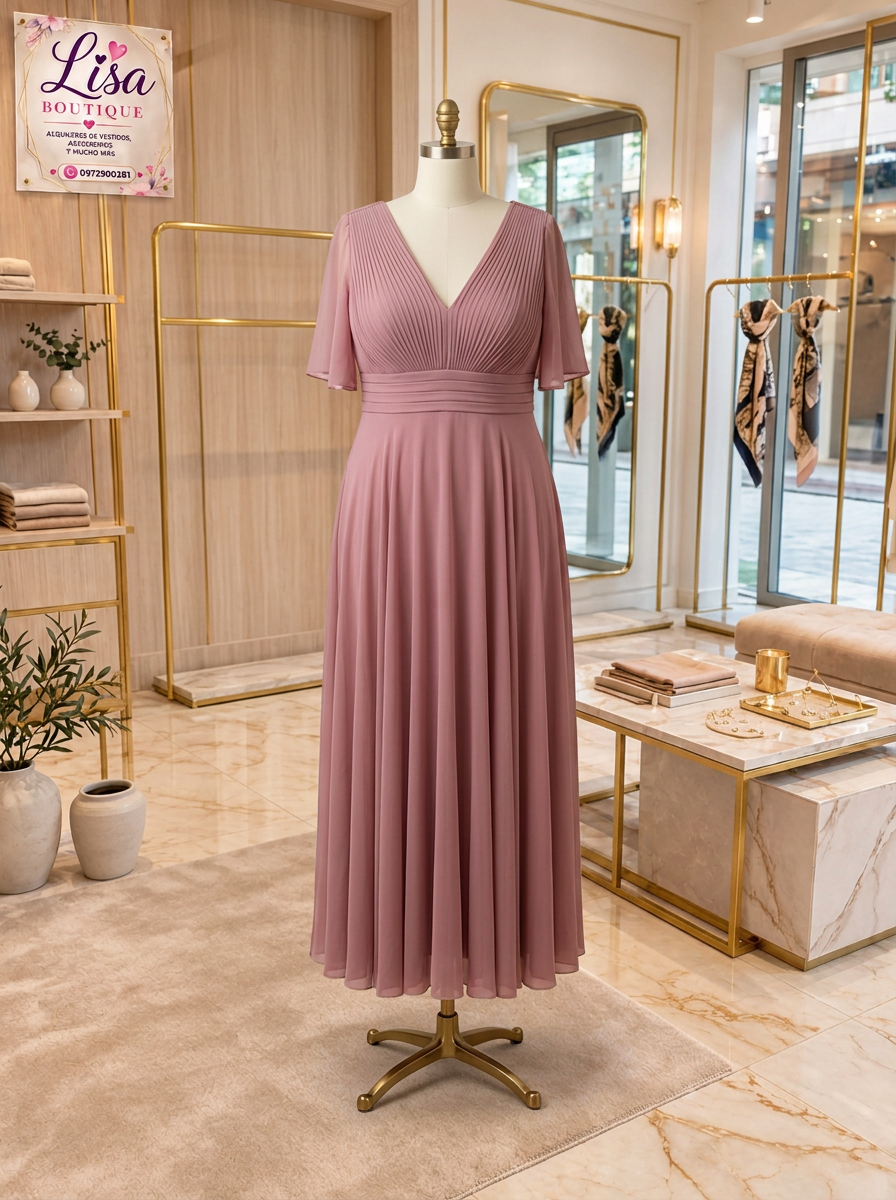 Vestido Vestido rosa viejo, Rosa viejo