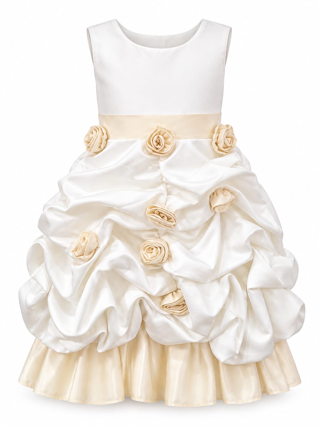 Vestido Vestido blanco y dorado,