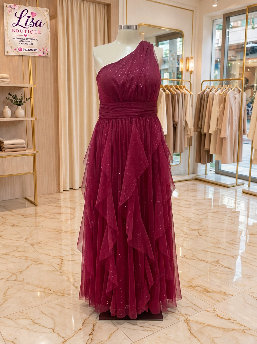 Vestido Vestido bordó, Bordó