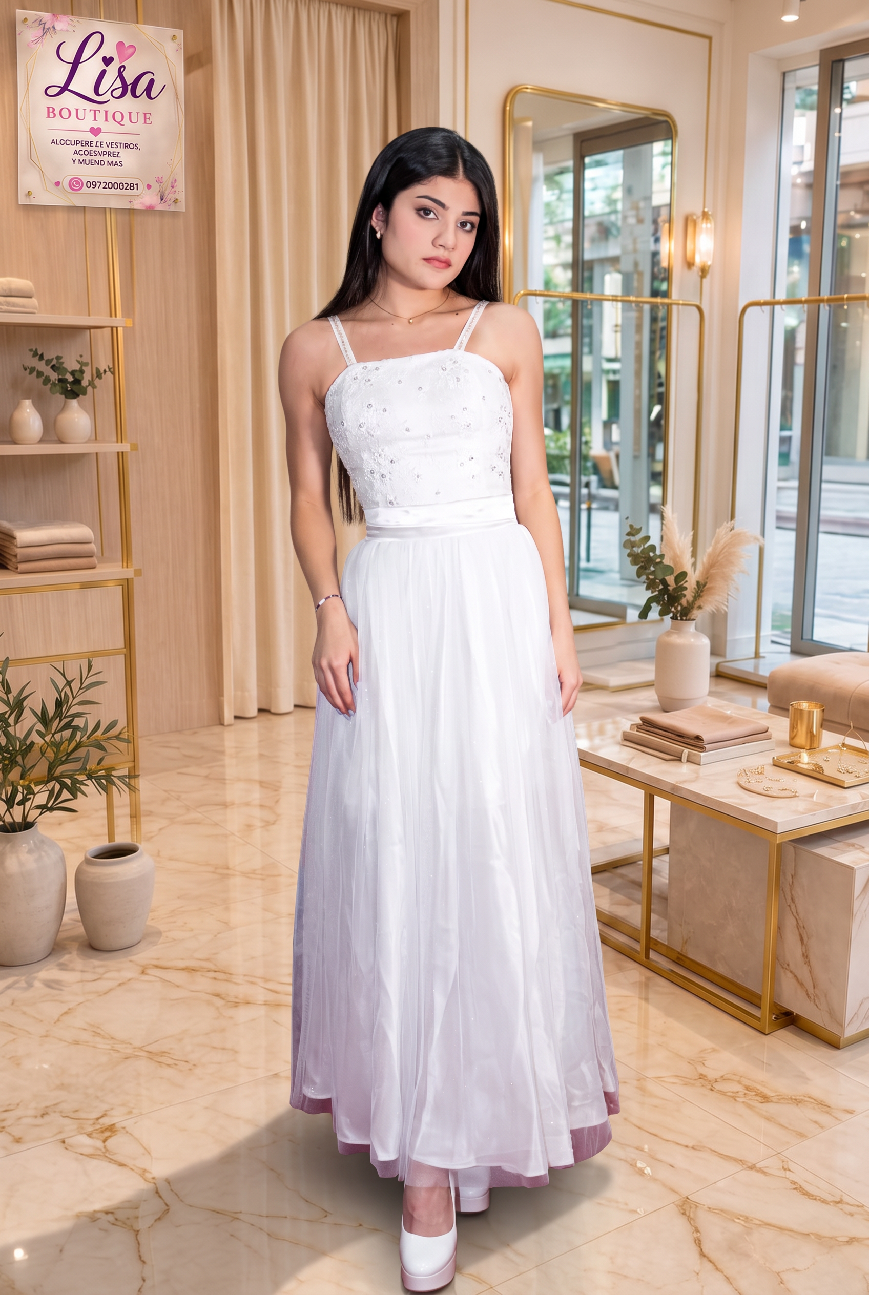 Vestido Vestido blanco, Blanco