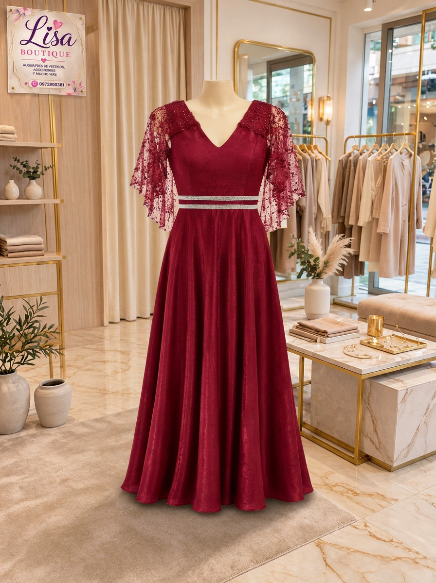 Vestido Vestido borgoña, Borgoña