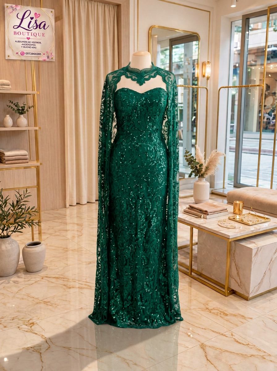 Vestido Vestido verde esmeralda, Verde esmeralda