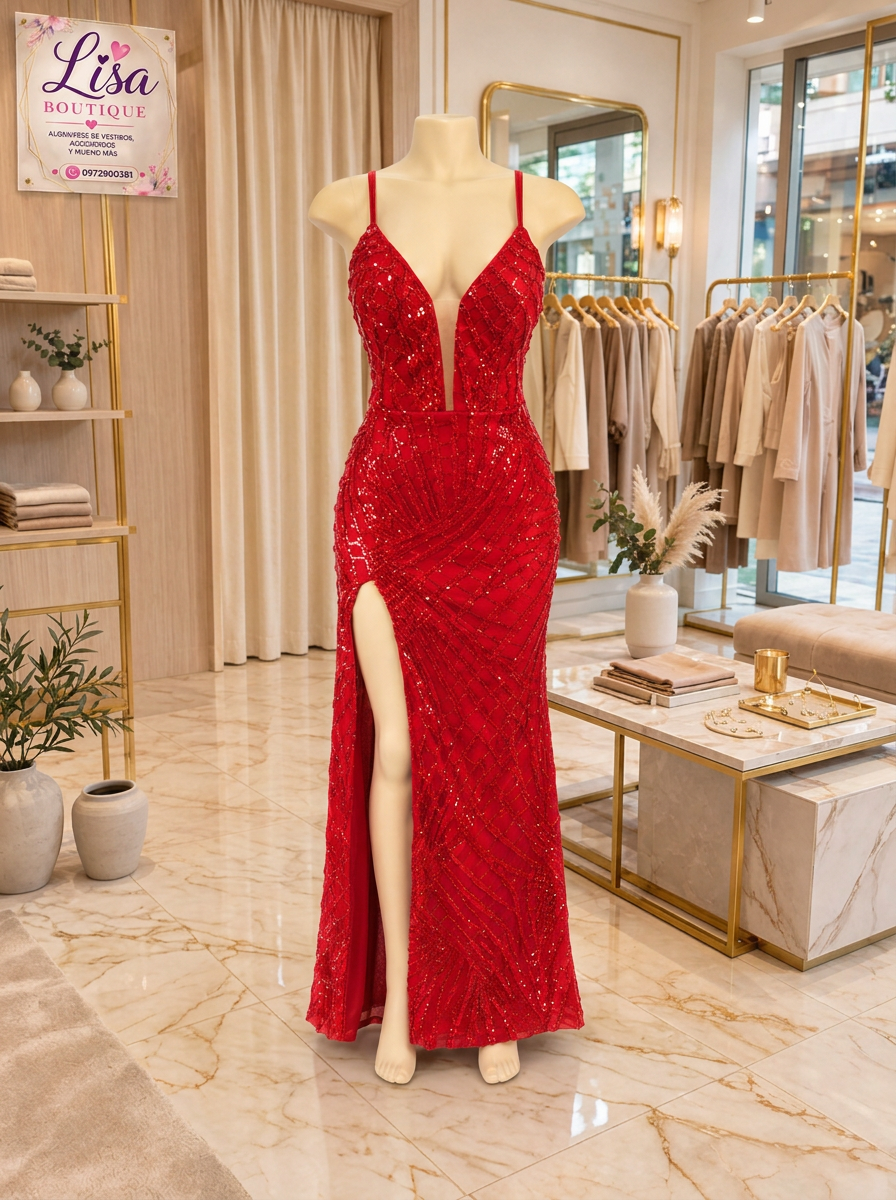 Vestido Vestido rojo, Rojo