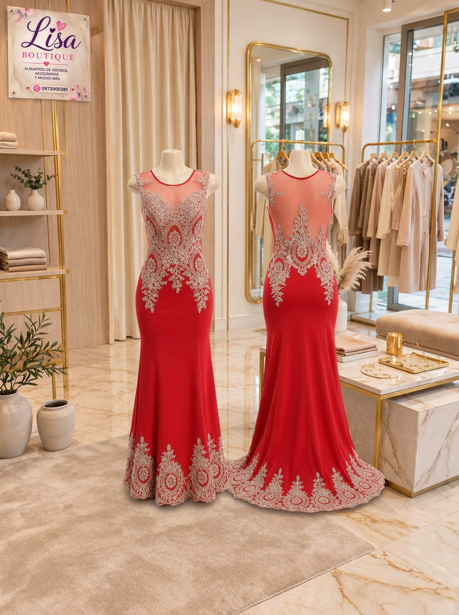 Vestido Vestido rojo, Rojo