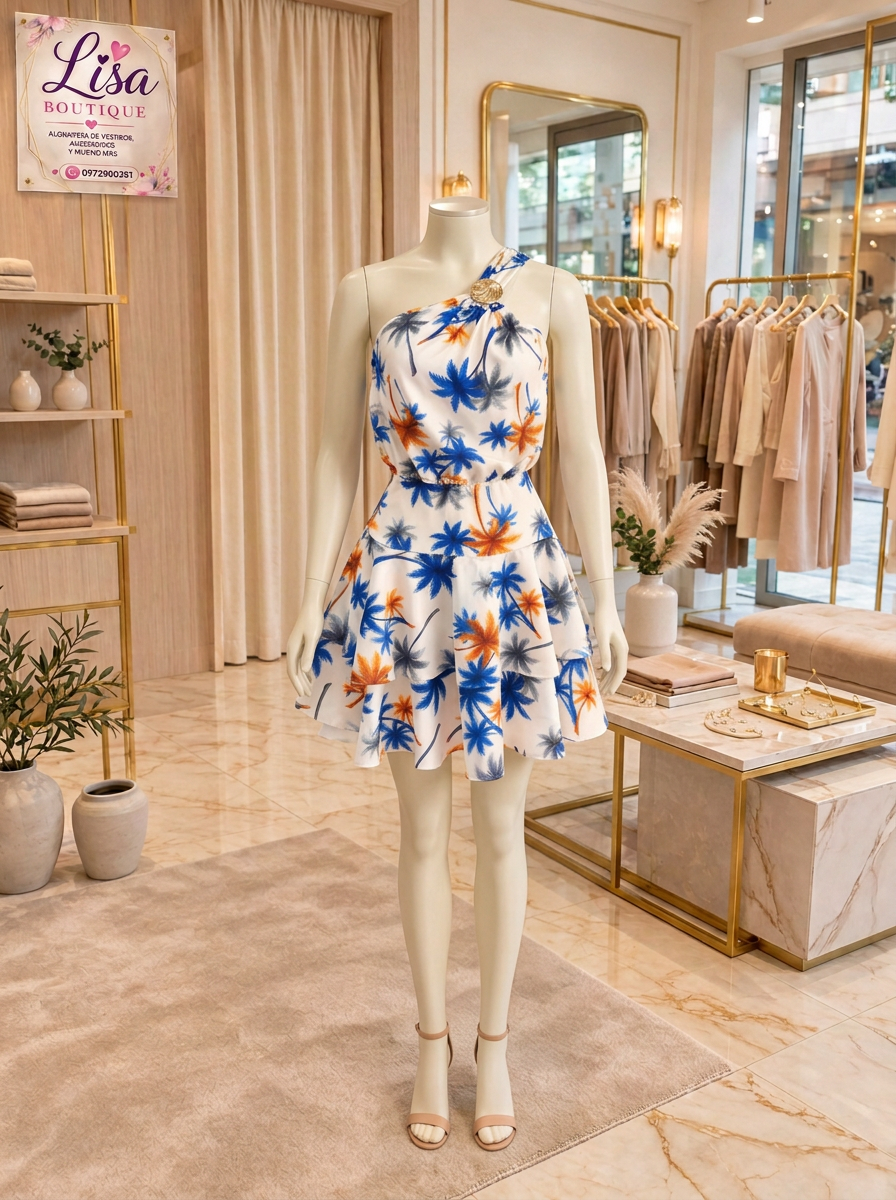 Vestido Vestido blanco y azul,